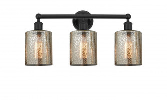 Cobbleskill - 3 Light - 23 inch - Matte Black - Bath Vanity Light (3442|616-3W-BK-G116)