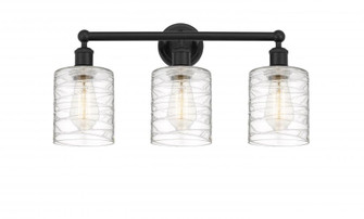 Cobbleskill - 3 Light - 23 inch - Matte Black - Bath Vanity Light (3442|616-3W-BK-G1113)