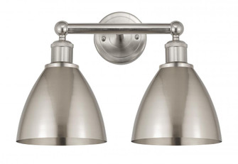 Bristol - 2 Light - 17 inch - Brushed Satin Nickel - Bath Vanity Light (3442|616-2W-SN-MBD-75-SN)