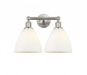 Bristol - 2 Light - 17 inch - Brushed Satin Nickel - Bath Vanity Light (3442|616-2W-SN-GBD-751)