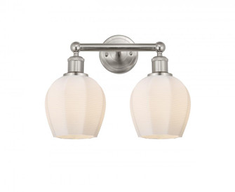 Norfolk - 2 Light - 15 inch - Brushed Satin Nickel - Bath Vanity Light (3442|616-2W-SN-G461-6)