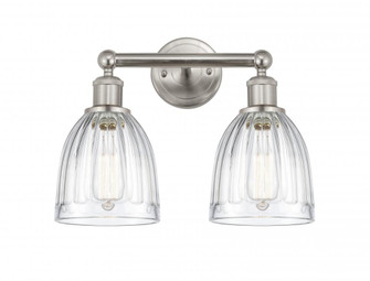 Brookfield - 2 Light - 15 inch - Brushed Satin Nickel - Bath Vanity Light (3442|616-2W-SN-G442)