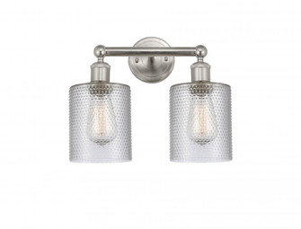 Cobbleskill - 2 Light - 14 inch - Brushed Satin Nickel - Bath Vanity Light (3442|616-2W-SN-G112)