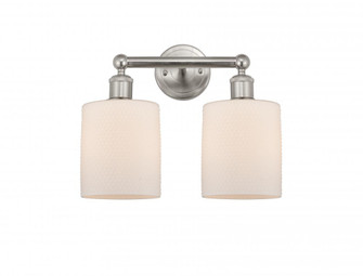 Cobbleskill - 2 Light - 14 inch - Brushed Satin Nickel - Bath Vanity Light (3442|616-2W-SN-G111)