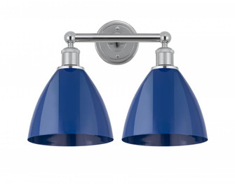 Plymouth - 2 Light - 17 inch - Polished Chrome - Bath Vanity Light (3442|616-2W-PC-MBD-75-BL)