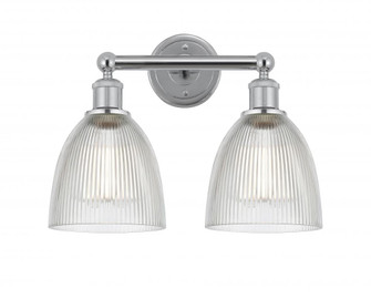 Castile - 2 Light - 15 inch - Polished Chrome - Bath Vanity Light (3442|616-2W-PC-G382)