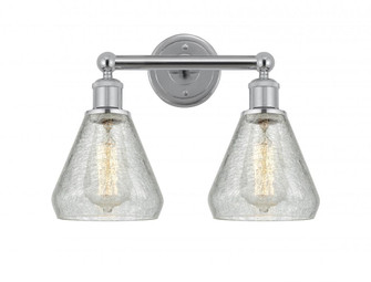 Conesus - 2 Light - 15 inch - Polished Chrome - Bath Vanity Light (3442|616-2W-PC-G275)