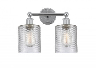 Cobbleskill - 2 Light - 14 inch - Polished Chrome - Bath Vanity Light (3442|616-2W-PC-G112)