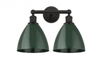 Plymouth - 2 Light - 17 inch - Oil Rubbed Bronze - Bath Vanity Light (3442|616-2W-OB-MBD-75-GR)