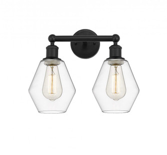 Cindyrella - 2 Light - 15 inch - Matte Black - Bath Vanity Light (3442|616-2W-BK-G652-6)