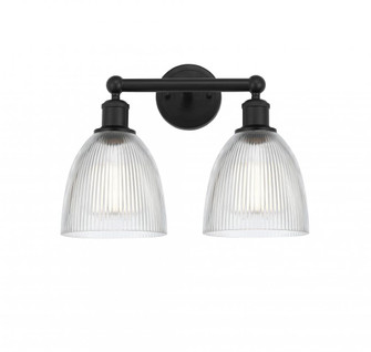 Castile - 2 Light - 15 inch - Matte Black - Bath Vanity Light (3442|616-2W-BK-G382)
