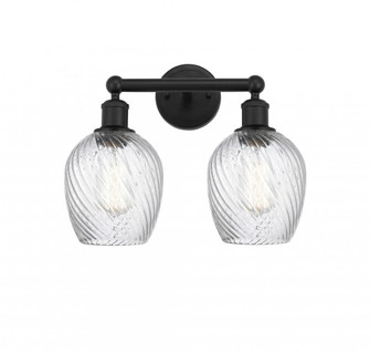Salina - 2 Light - 15 inch - Matte Black - Bath Vanity Light (3442|616-2W-BK-G292)