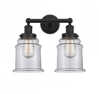 Canton - 2 Light - 15 inch - Matte Black - Bath Vanity Light (3442|616-2W-BK-G182)