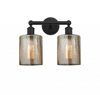 Cobbleskill - 2 Light - 14 inch - Matte Black - Bath Vanity Light (3442|616-2W-BK-G116)