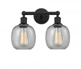 Belfast - 2 Light - 15 inch - Matte Black - Bath Vanity Light (3442|616-2W-BK-G104)