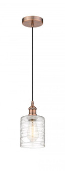 Cobbleskill - 1 Light - 5 inch - Antique Copper - Cord hung - Mini Pendant (3442|616-1P-AC-G1113)