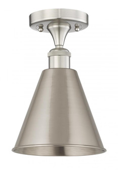 Berkshire - 1 Light - 8 inch - Brushed Satin Nickel - Semi-Flush Mount (3442|616-1F-SN-MBC-8-SN)