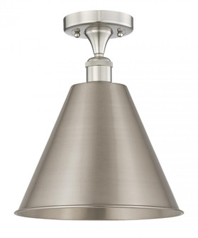 Berkshire - 1 Light - 12 inch - Brushed Satin Nickel - Semi-Flush Mount (3442|616-1F-SN-MBC-12-SN)
