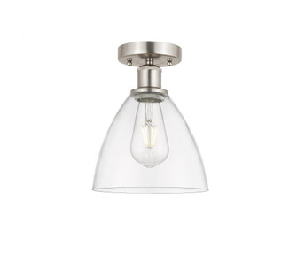 Bristol - 1 Light - 8 inch - Brushed Satin Nickel - Semi-Flush Mount (3442|616-1F-SN-GBD-752)