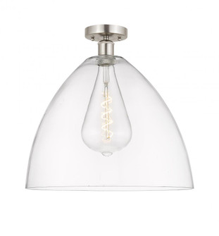 Bristol - 1 Light - 16 inch - Brushed Satin Nickel - Semi-Flush Mount (3442|616-1F-SN-GBD-162)