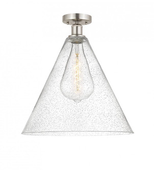 Berkshire - 1 Light - 16 inch - Brushed Satin Nickel - Semi-Flush Mount (3442|616-1F-SN-GBC-164)