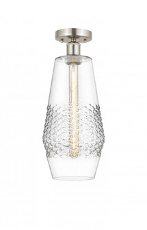 Windham - 1 Light - 7 inch - Brushed Satin Nickel - Flush Mount (3442|616-1F-SN-G682-7)