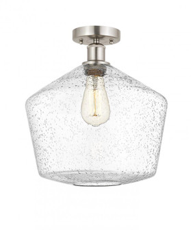 Cindyrella - 1 Light - 12 inch - Brushed Satin Nickel - Semi-Flush Mount (3442|616-1F-SN-G654-12)