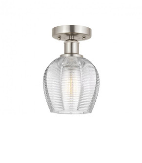 Norfolk - 1 Light - 6 inch - Brushed Satin Nickel - Semi-Flush Mount (3442|616-1F-SN-G462-6)