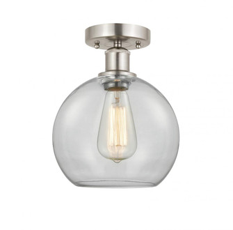 Athens - 1 Light - 8 inch - Brushed Satin Nickel - Semi-Flush Mount (3442|616-1F-SN-G122-8)