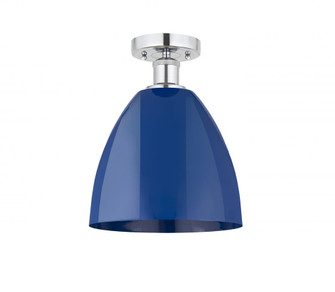 Plymouth - 1 Light - 9 inch - Polished Chrome - Semi-Flush Mount (3442|616-1F-PC-MBD-9-BL)