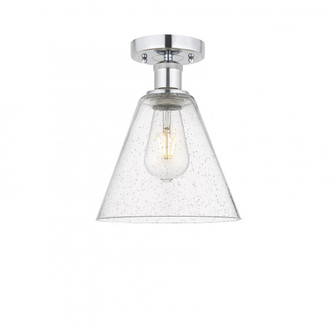 Berkshire - 1 Light - 8 inch - Polished Chrome - Semi-Flush Mount (3442|616-1F-PC-GBC-84)