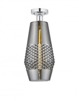 Windham - 1 Light - 7 inch - Polished Chrome - Semi-Flush Mount (3442|616-1F-PC-G683-7)