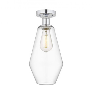 Cindyrella - 1 Light - 7 inch - Polished Chrome - Semi-Flush Mount (3442|616-1F-PC-G652-7)