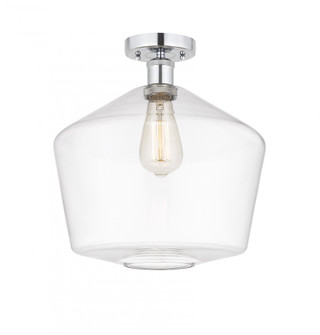 Cindyrella - 1 Light - 12 inch - Polished Chrome - Semi-Flush Mount (3442|616-1F-PC-G652-12)