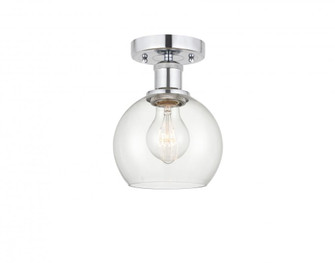 Athens - 1 Light - 6 inch - Polished Chrome - Semi-Flush Mount (3442|616-1F-PC-G122-6)