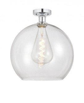 Athens - 1 Light - 14 inch - Polished Chrome - Semi-Flush Mount (3442|616-1F-PC-G122-14)