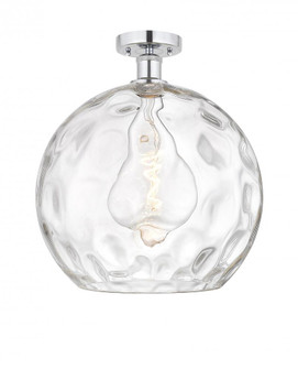 Athens Water Glass - 1 Light - 13 inch - Polished Chrome - Semi-Flush Mount (3442|616-1F-PC-G1215-14)