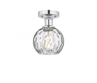 Athens Water Glass - 1 Light - 6 inch - Polished Chrome - Semi-Flush Mount (3442|616-1F-PC-G1215-6)