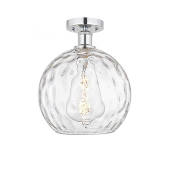 Athens Water Glass - 1 Light - 10 inch - Polished Chrome - Semi-Flush Mount (3442|616-1F-PC-G1215-10)