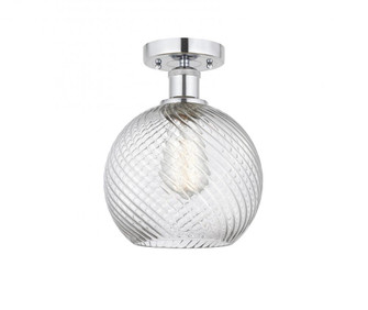 Athens Twisted Swirl 1 Light 8 inch Semi-Flush Mount (3442|616-1F-PC-G1214-8)