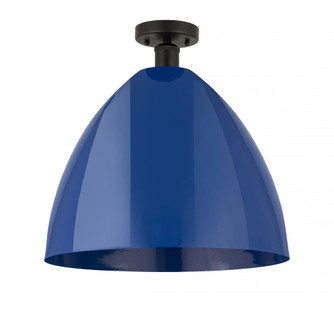 Plymouth - 1 Light - 16 inch - Oil Rubbed Bronze - Semi-Flush Mount (3442|616-1F-OB-MBD-16-BL)