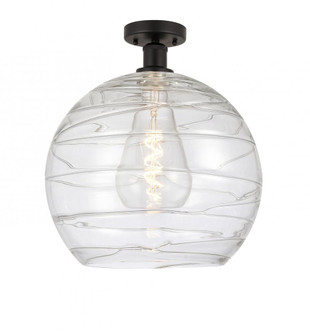 Athens Deco Swirl - 1 Light - 14 inch - Oil Rubbed Bronze - Semi-Flush Mount (3442|616-1F-OB-G1213-14)