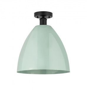 Plymouth - 1 Light - 12 inch - Matte Black - Semi-Flush Mount (3442|616-1F-BK-MBD-12-SF)