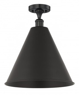 Berkshire - 1 Light - 16 inch - Matte Black - Semi-Flush Mount (3442|616-1F-BK-MBC-16-BK)