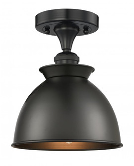 Adirondack - 1 Light - 8 inch - Matte Black - Semi-Flush Mount (3442|616-1F-BK-M14-BK)