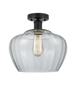 Fenton - 1 Light - 11 inch - Matte Black - Semi-Flush Mount (3442|616-1F-BK-G92-L)