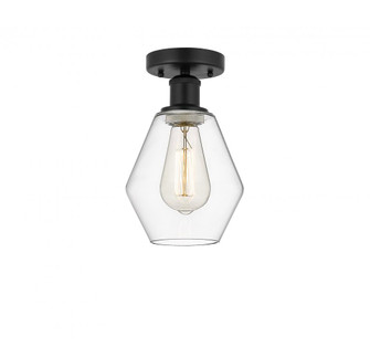 Cindyrella - 1 Light - 6 inch - Matte Black - Semi-Flush Mount (3442|616-1F-BK-G652-6)