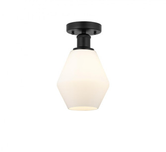 Cindyrella - 1 Light - 6 inch - Matte Black - Semi-Flush Mount (3442|616-1F-BK-G651-6)