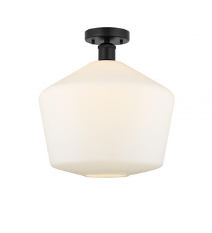 Cindyrella - 1 Light - 12 inch - Matte Black - Semi-Flush Mount (3442|616-1F-BK-G651-12)