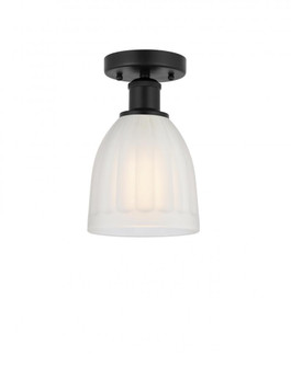 Brookfield - 1 Light - 6 inch - Matte Black - Semi-Flush Mount (3442|616-1F-BK-G441)